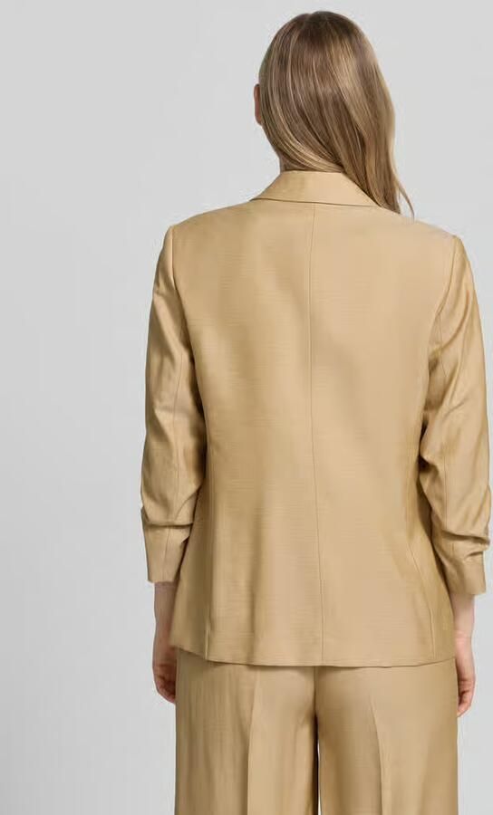Comma slim fit blazer met klepzakken en geraffelde mouwen - Foto 2
