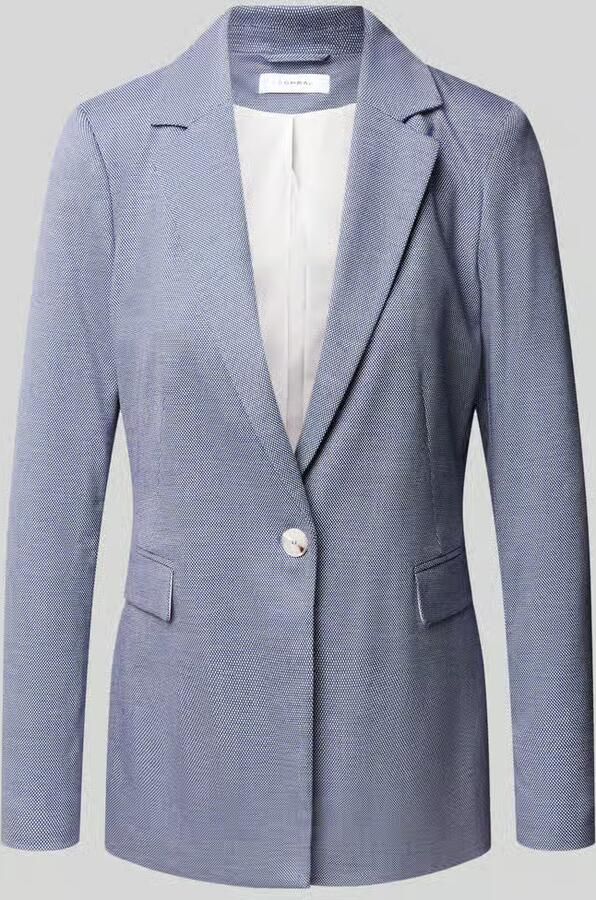 Comma Slim Fit blazer met klepzakken