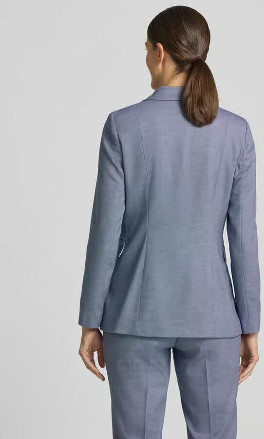 Comma Slim Fit blazer met klepzakken - Foto 3