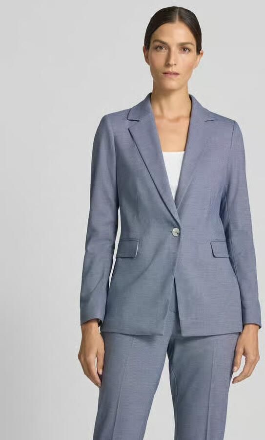 Comma Slim Fit blazer met klepzakken - Foto 2