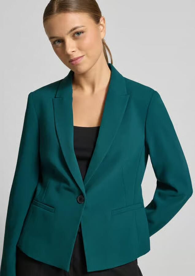 Comma Slim fit blazer met paspelzakken - Foto 2