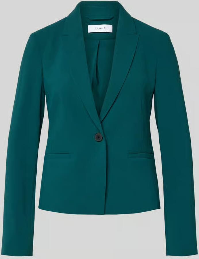 Comma Slim fit blazer met paspelzakken