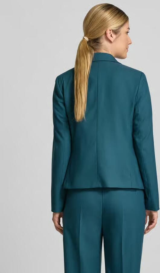 Comma Slim fit blazer met paspelzakken - Foto 3