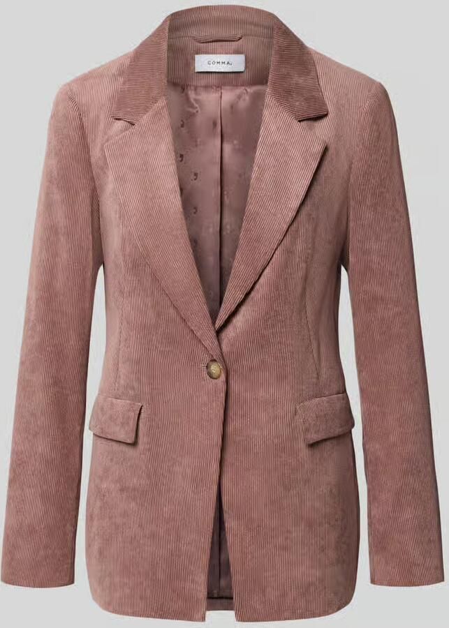 Comma Slim fit blazer van corduroy met klepzakken - Foto 2