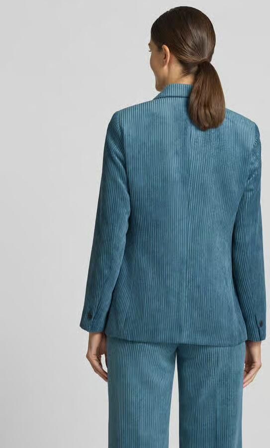 Comma Slim fit blazer van corduroy met klepzakken - Foto 6