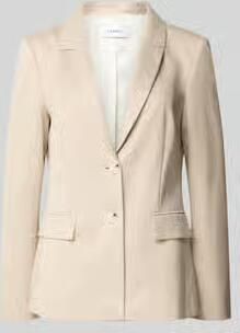 Comma Slim fit blazer van viscosemix met klepzakken