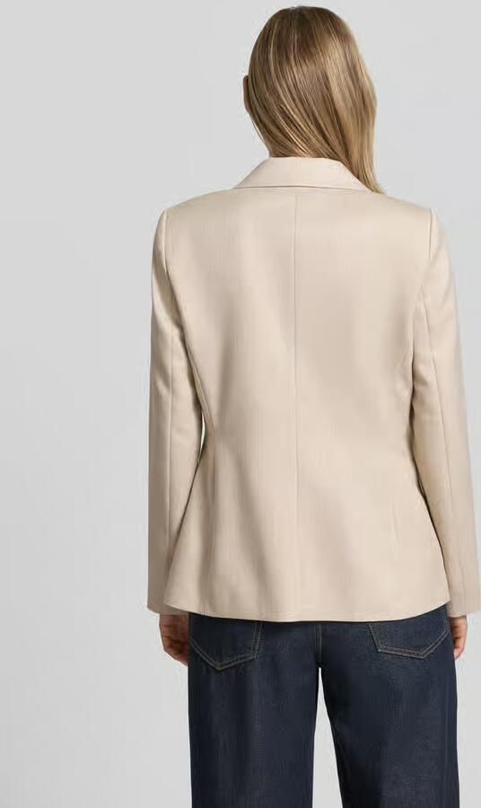 Comma Slim fit blazer van viscosemix met klepzakken