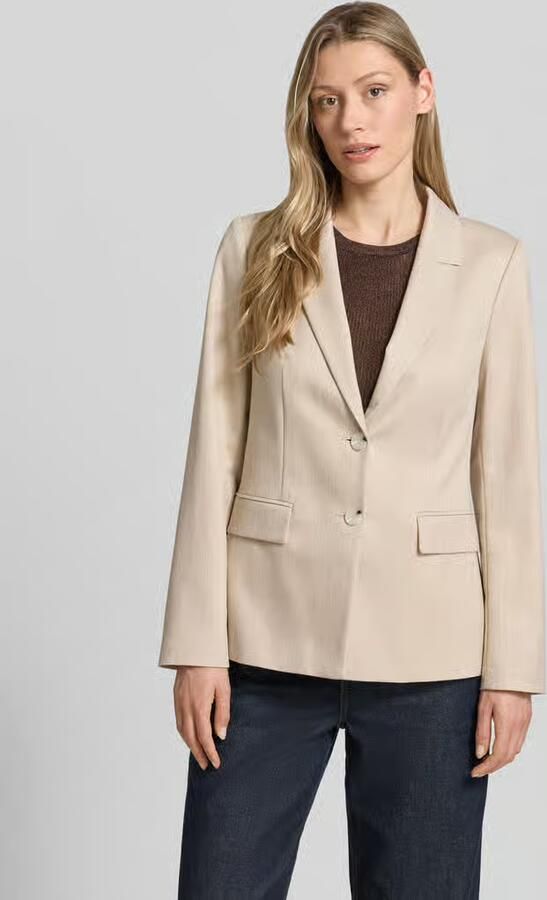 Comma Slim fit blazer van viscosemix met klepzakken - Foto 4
