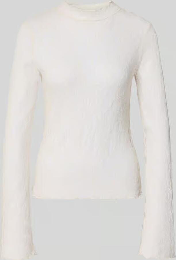 Comma slim fit blouse in kantlook - Foto 3