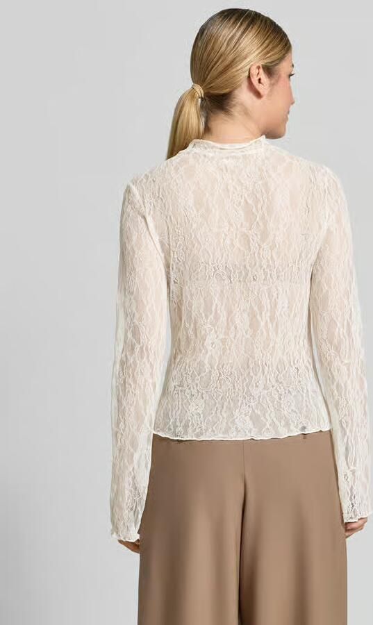 Comma slim fit blouse in kantlook - Foto 4