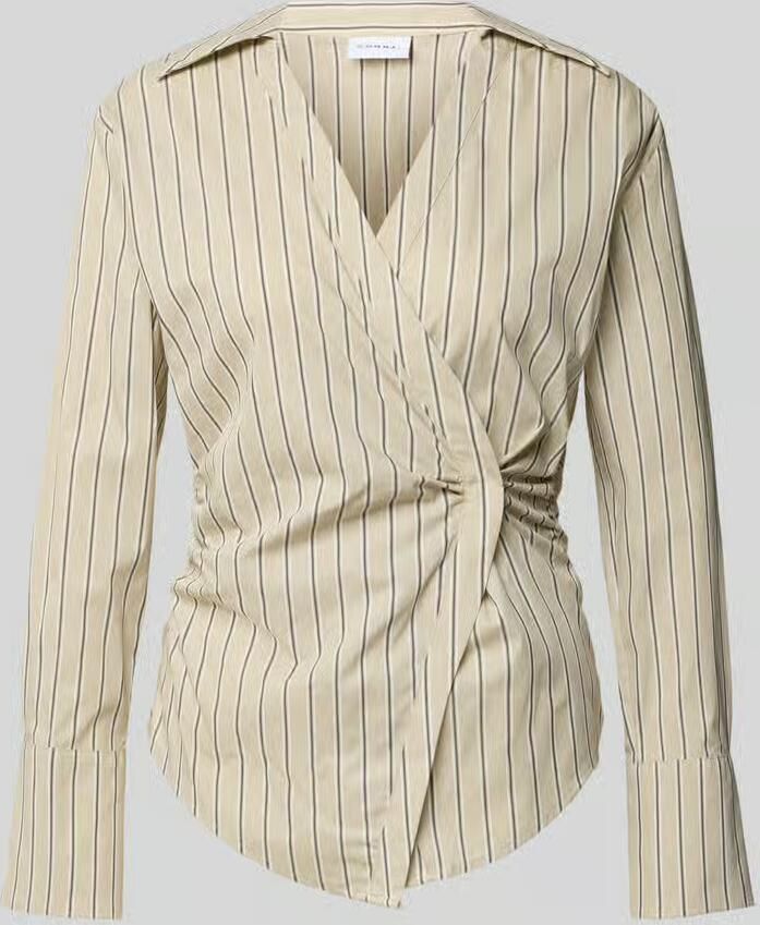 Comma slim fit blouse in wikkel-look