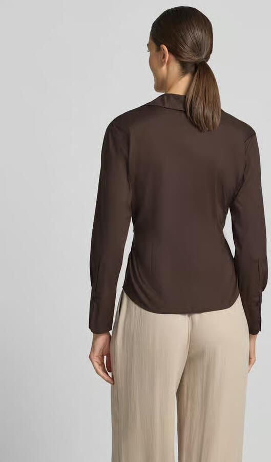 Comma slim fit blouse in wikkel-look - Foto 2