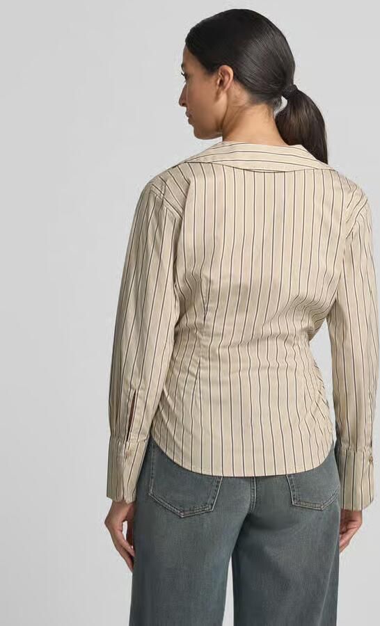 Comma slim fit blouse in wikkel-look - Foto 2