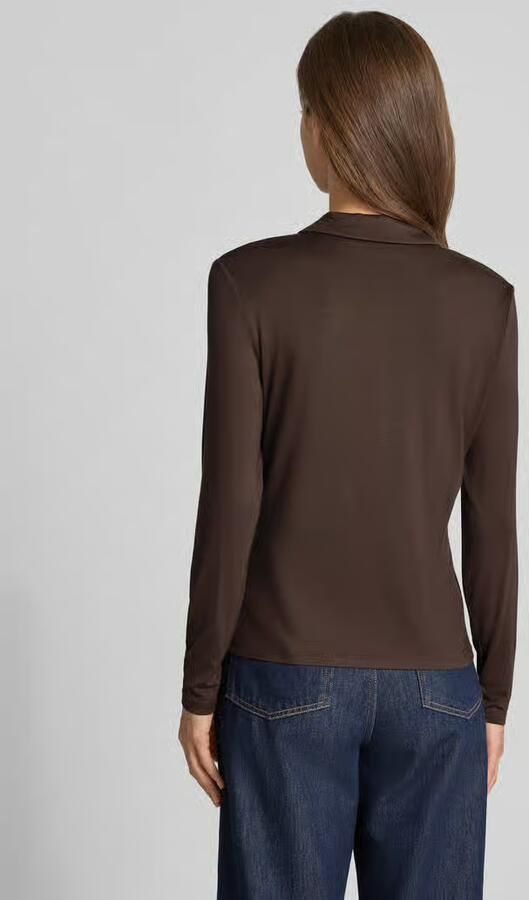 Comma slim fit blouse van mix van viscose en elastaan - Foto 2