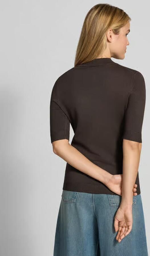 Comma slim fit blouse van viscosemix in tricotlook - Foto 3