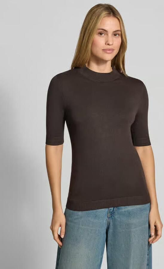 Comma slim fit blouse van viscosemix in tricotlook - Foto 2
