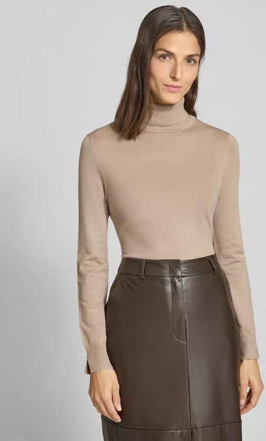 Comma Slim fit coltrui met geribde boorden - Foto 2