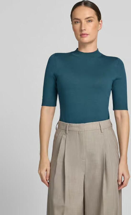Comma Slim fit gebreide pullover van viscosemix - Foto 3