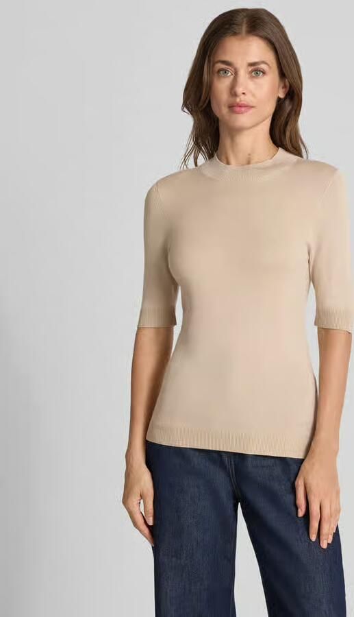 Comma Slim fit gebreide pullover van viscosemix - Foto 3