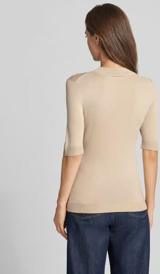 Comma Slim fit gebreide pullover van viscosemix - Foto 2