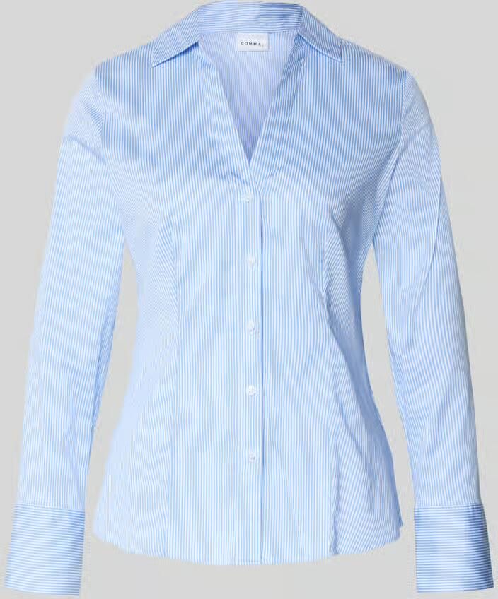 Comma Slim fit overhemdblouse met V-hals