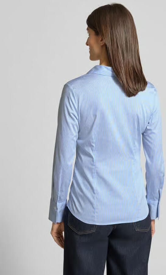 Comma Slim fit overhemdblouse met V-hals - Foto 3