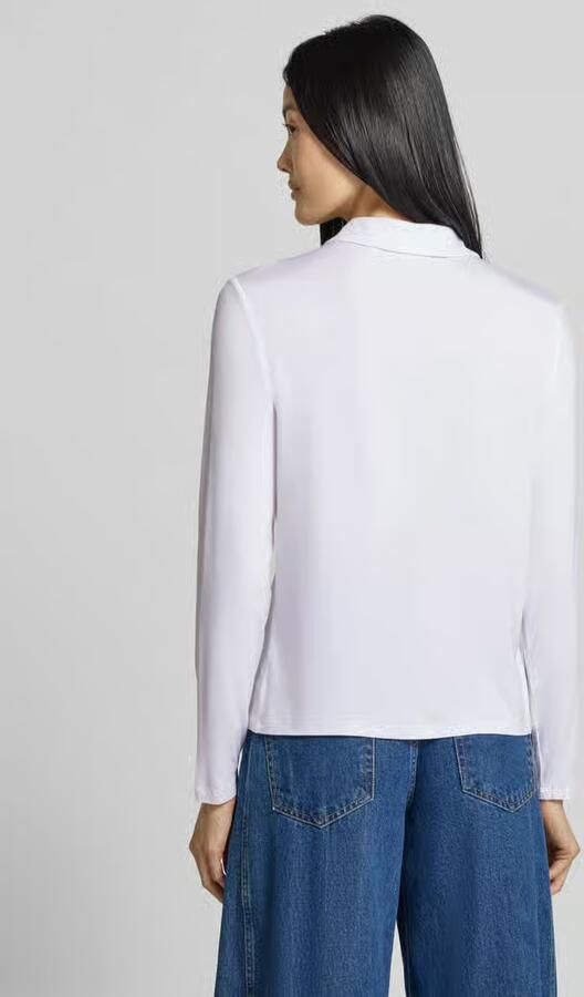 Comma Slim fit overhemdblouse van viscosemix - Foto 3