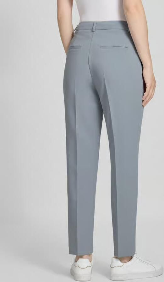 Comma Slim fit pantalon met persplooien