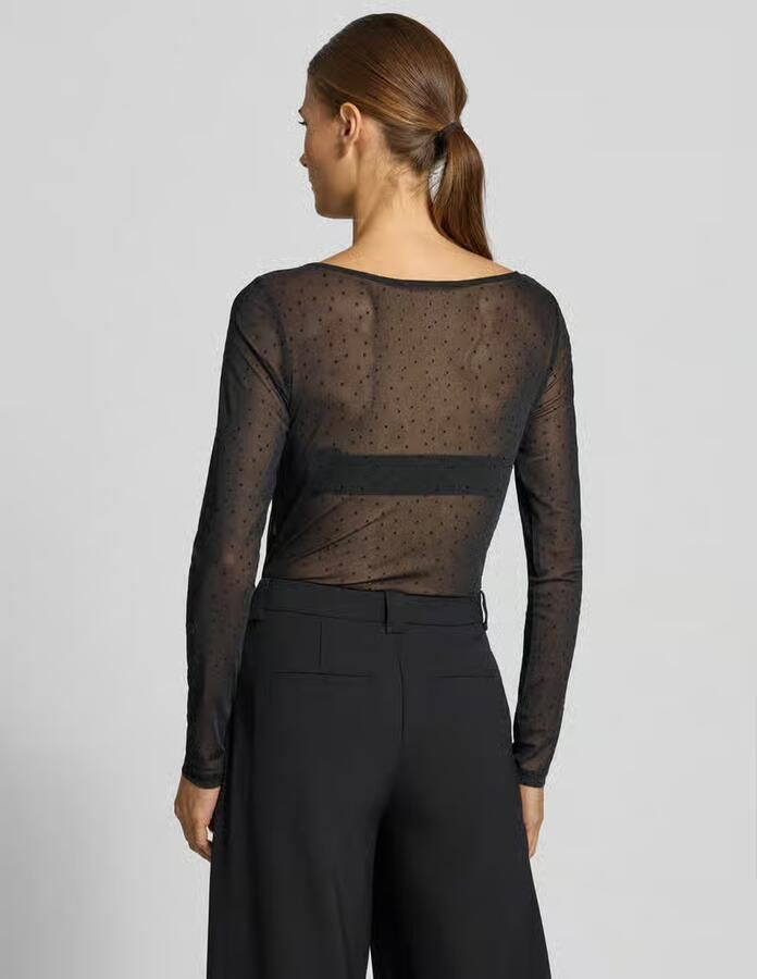 Comma Slim fit shirt met lange mouwen met stippenmotief model 'OKTOBER' - Foto 2
