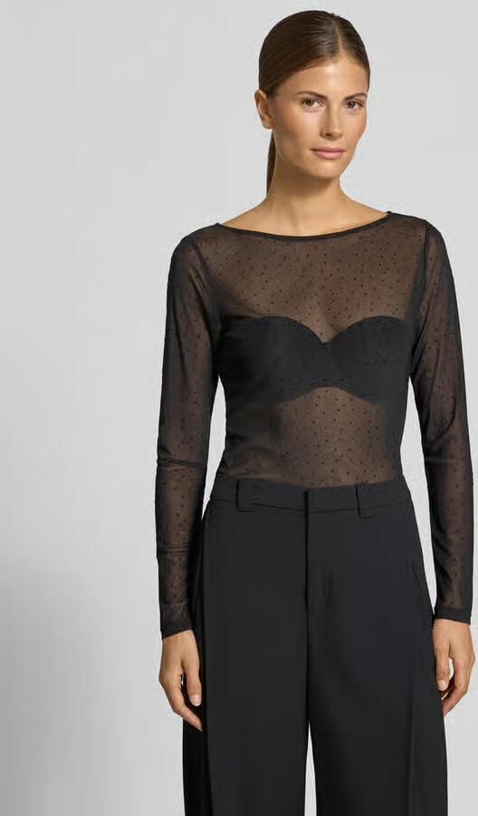 Comma Slim fit shirt met lange mouwen met stippenmotief model 'OKTOBER' - Foto 3