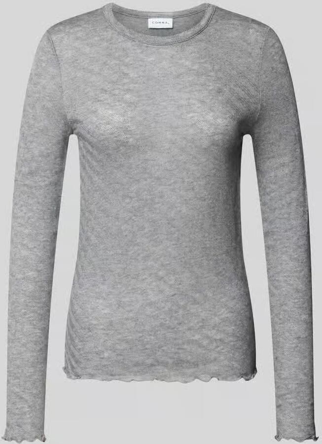 Comma Slim fit shirt met lange mouwen van katoenmix model 'OKTOBER'
