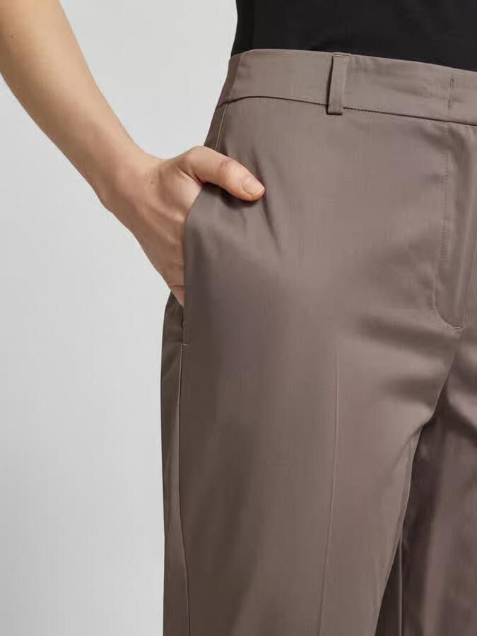 Comma Slim fit stoffen broek met persplooien - Foto 3