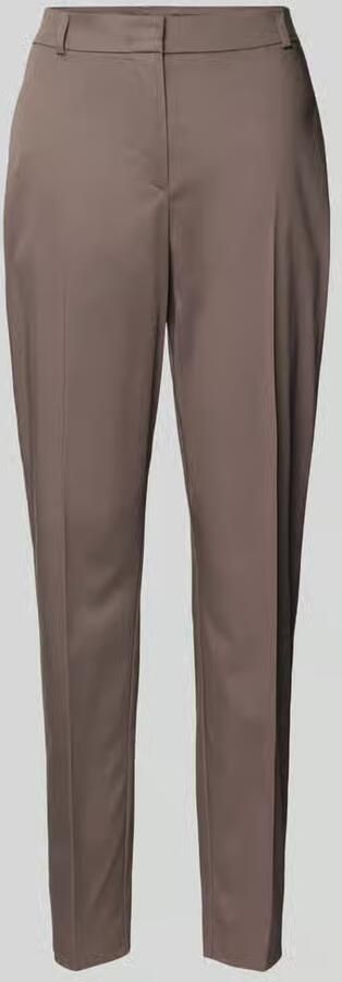 Comma Slim fit stoffen broek met persplooien