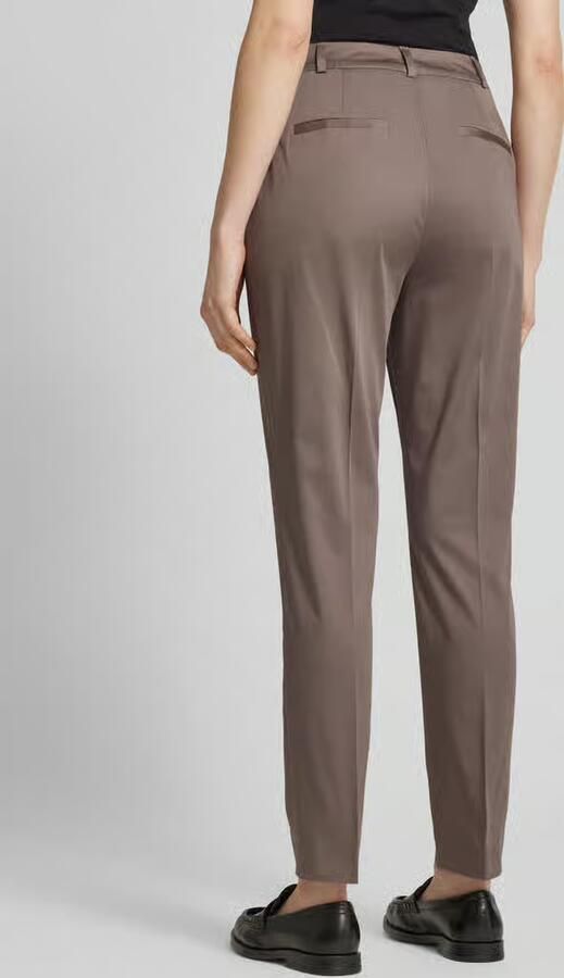 Comma Slim fit stoffen broek met persplooien - Foto 4