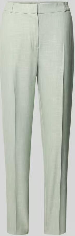 Comma Slim fit stoffen broek van viscosemix met persplooien