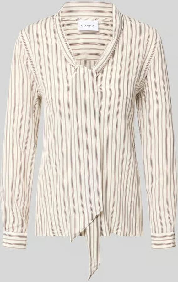 Comma slim fit strikblouse van viscose - Foto 2