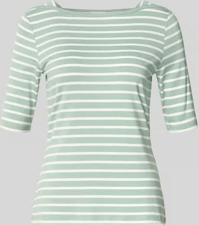 Comma Slim fit T-shirt van viscosemix