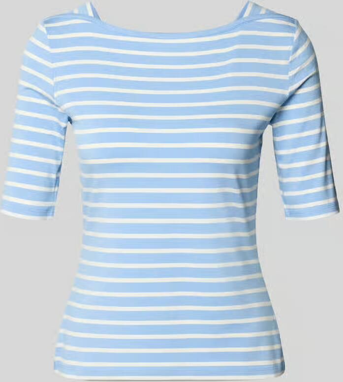 Comma Slim fit T-shirt van viscosemix