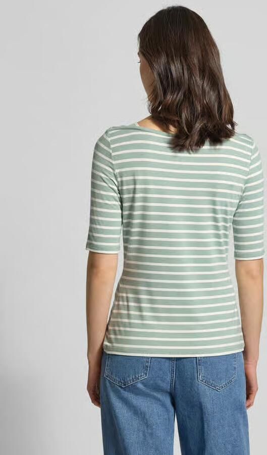 Comma Slim fit T-shirt van viscosemix - Foto 7