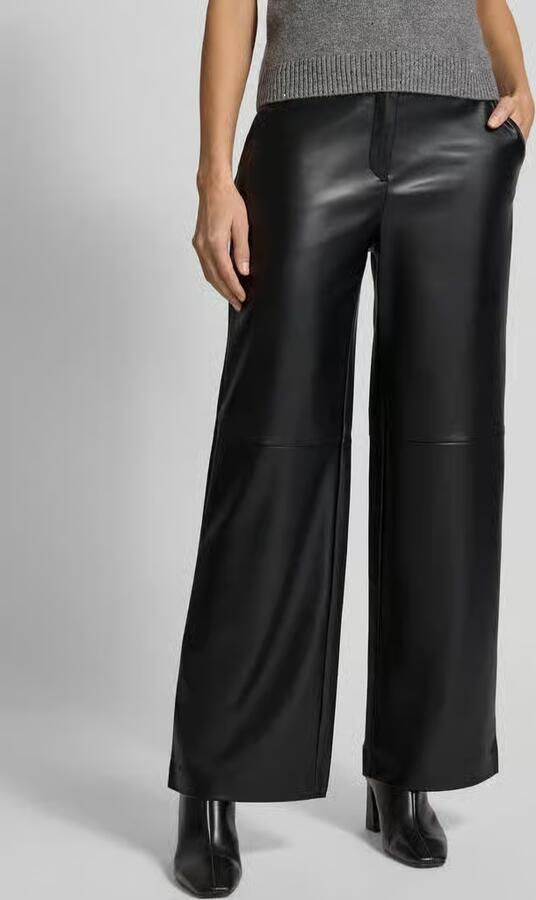 Comma Stoffen broek in leerlook - Foto 2