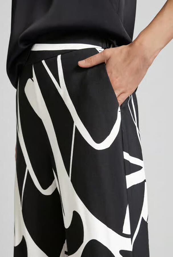 Comma Stoffen broek met all-over motief - Foto 2