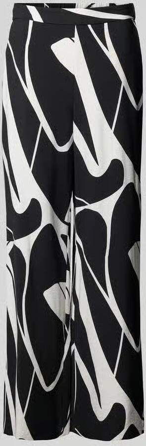 Comma Stoffen broek met all-over motief
