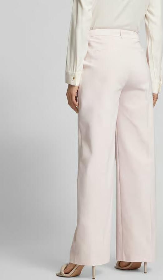 Comma Elegante Wijde Pijp Broek Pink Dames