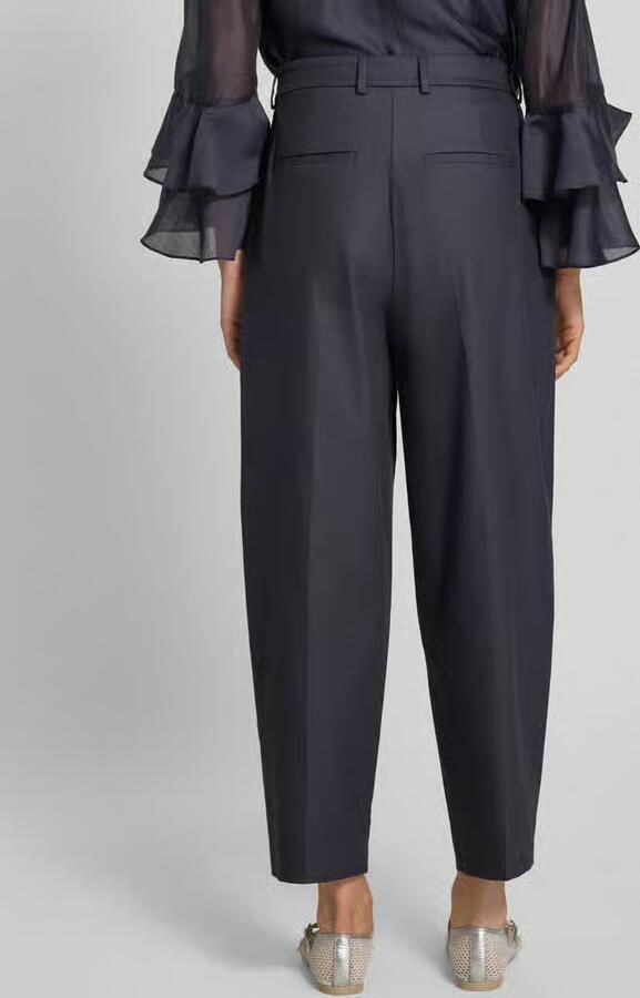 Comma Stoffen broek met biezen en steekzakken - Foto 3