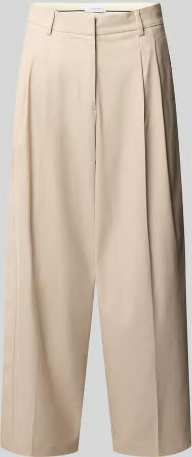 Comma straight leg pantalon met plooien zand - Foto 3