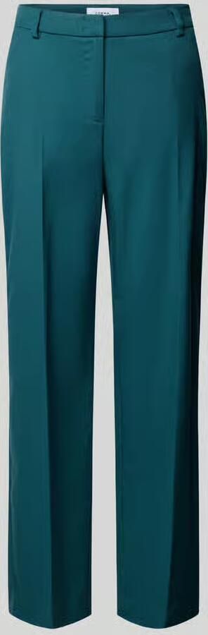 Comma Stoffen broek met vouw en Franse steekzakken