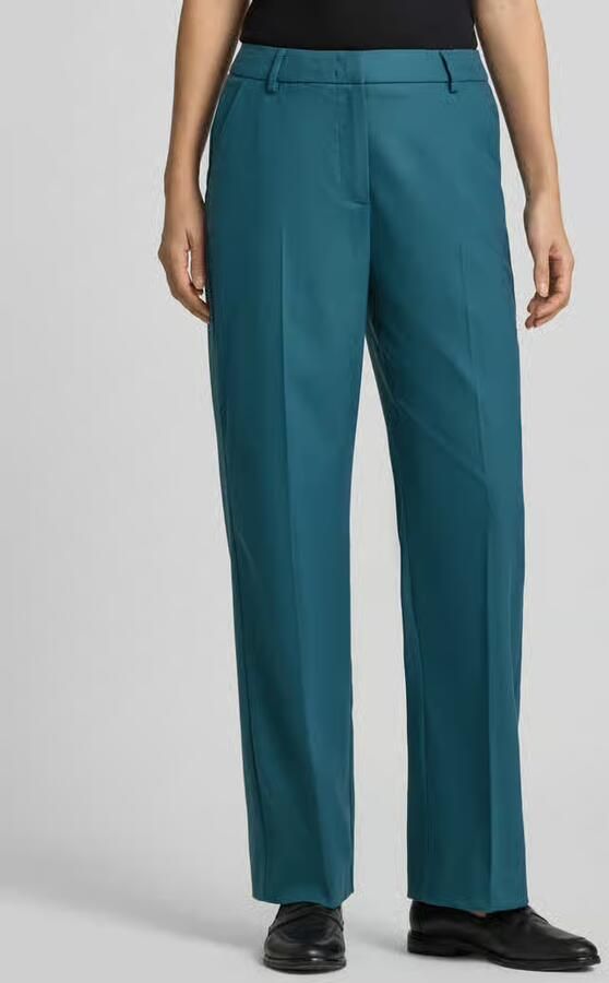 Comma Stoffen broek met vouw en Franse steekzakken - Foto 3