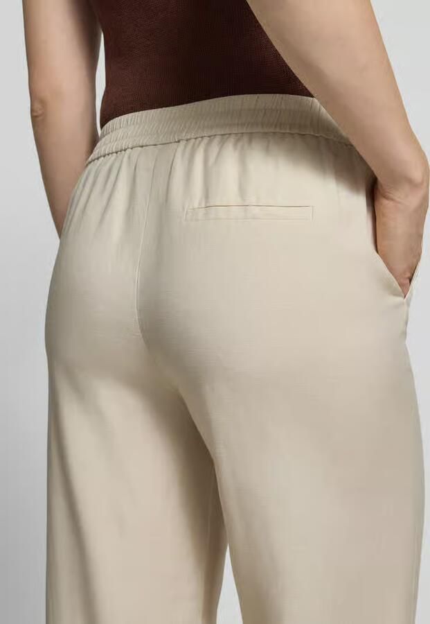 Comma Stoffen broek van lyocellmix met elastische band - Foto 4