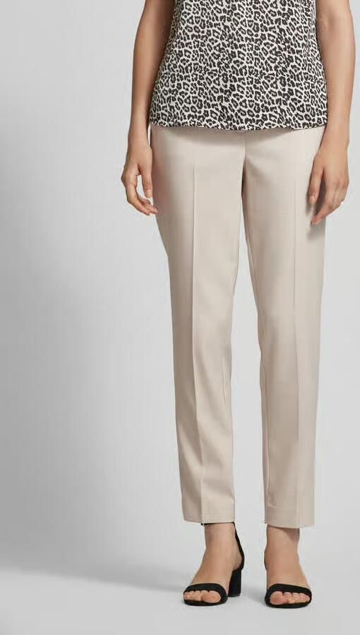 Comma Stoffen slim fit broek met structuurpatroon - Foto 2