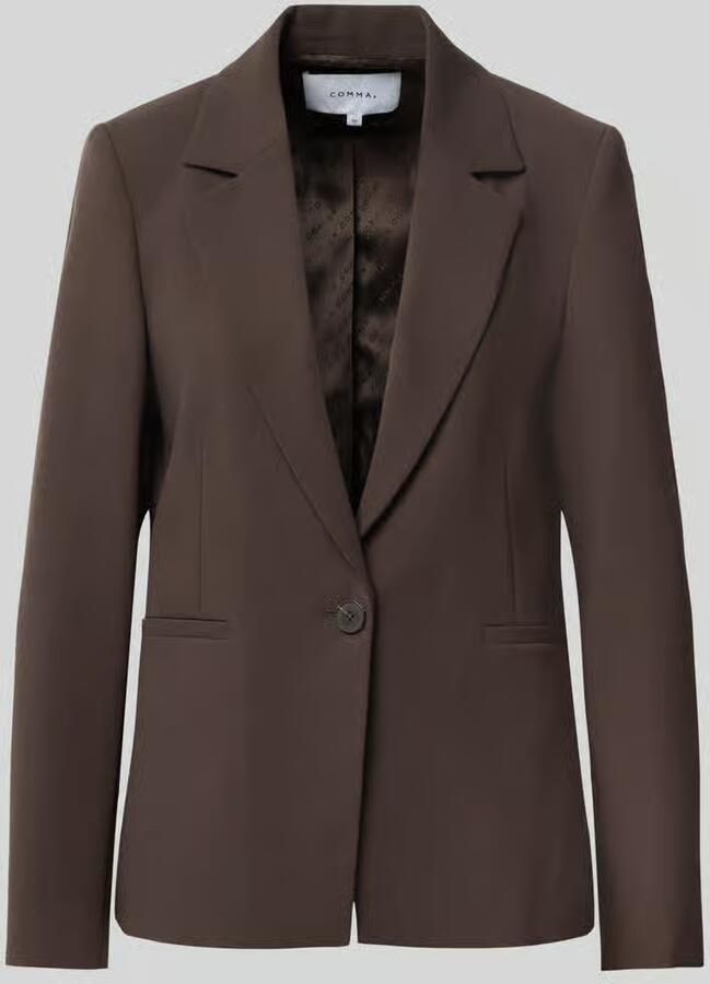 Comma straight fit blazer met viscose - Foto 2